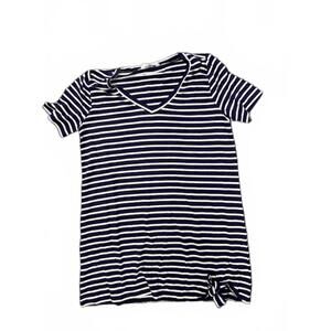 New BB Dakota Navy White Strip Tie Mini Dress Large